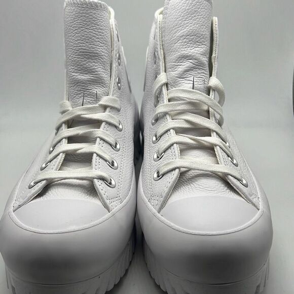 Converse Chuck Taylor All Star Leather Lugged 2.0 White Sneakers Men 8.5 / W10.5 - Picture 4 of 9